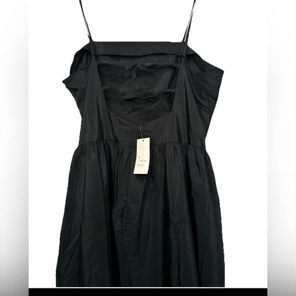 Wild Fable Black Dres Women’s Size 16 Straps Open Back With Bow & Pockets - Picture 2 of 9